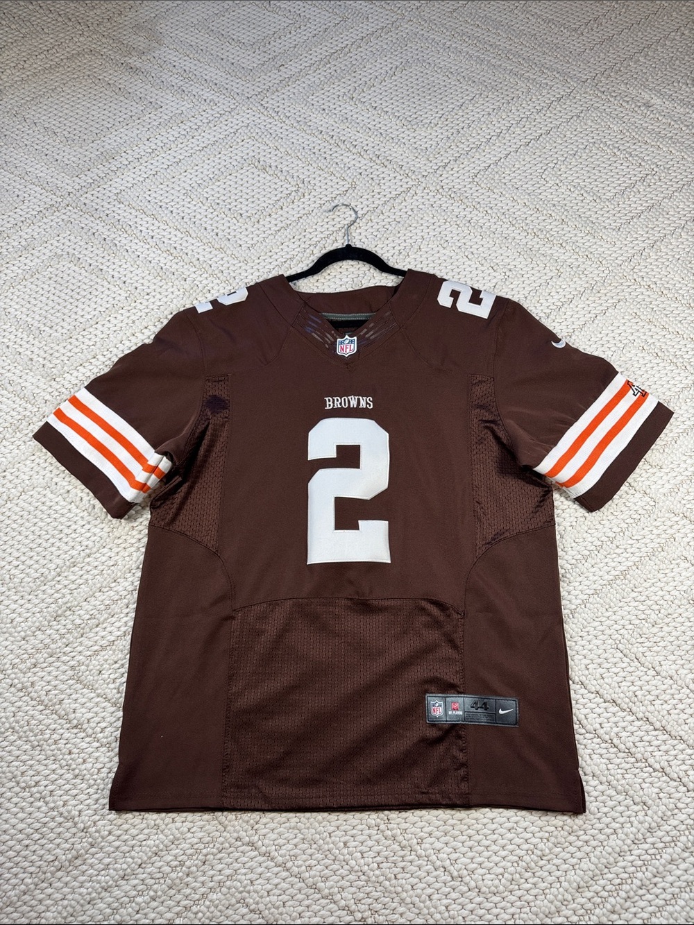 Nike NFL On Field Cleveland Browns #2 Johnny Manziel Jersey Size 44